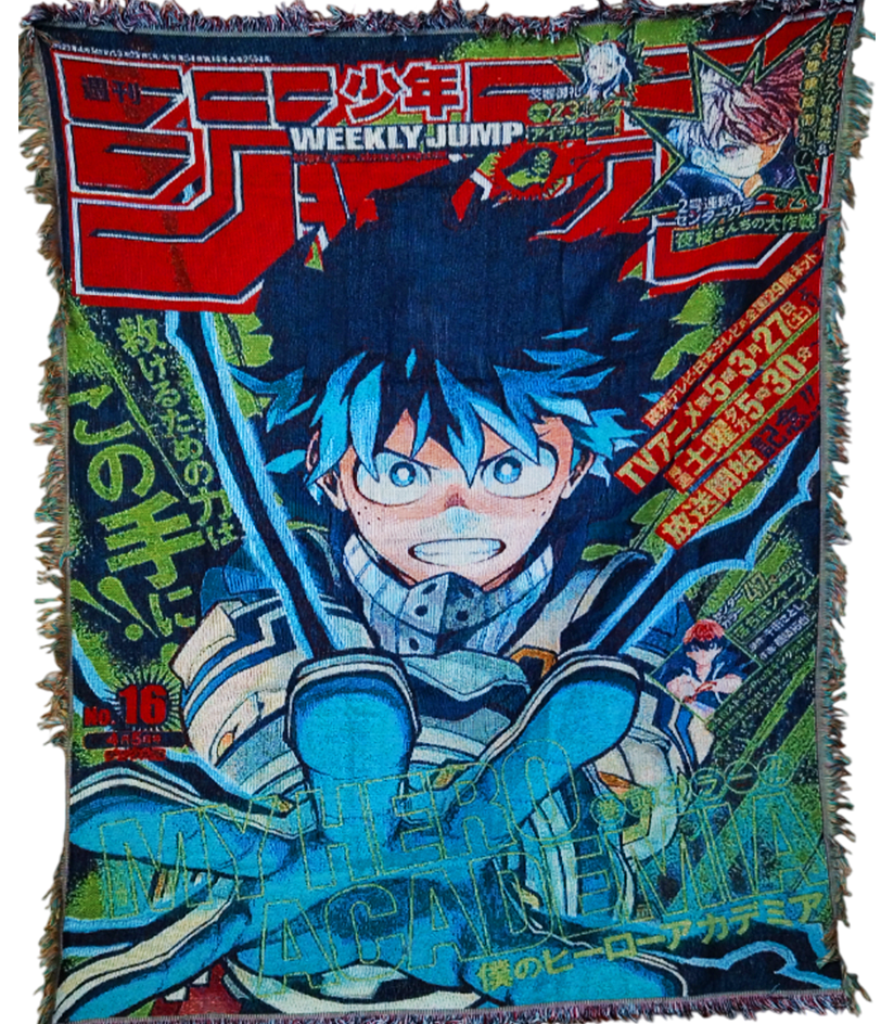 Гобелен Гобелен My Hero Academia (Деку — Weekly Shonen Jump, зелёный вайб героев)