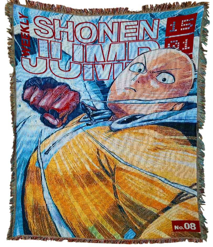 Гобелен Гобелен One Punch Man (Сайтама — обложка Shonen Jump, No.08, удар)